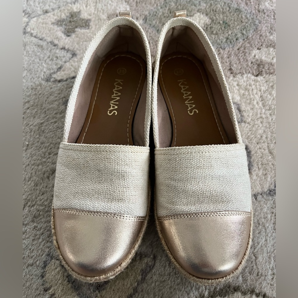 Kaanas gold toe espadrilles, Women’s 7.5